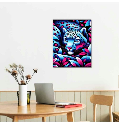 QKZF Canvas Wall Art,Fantasy Leopard Print Canvas Painting for Bedroom Living Room Kitchen Bathroom Corridor Dining Room Hotel Decor