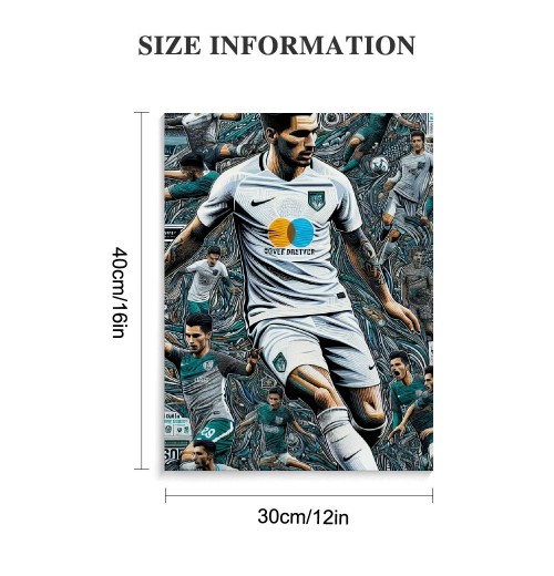 QKZF Canvas Wall Art,Football Wall Decor Bedroom for Living Room Sport Room Gift for Fan Football