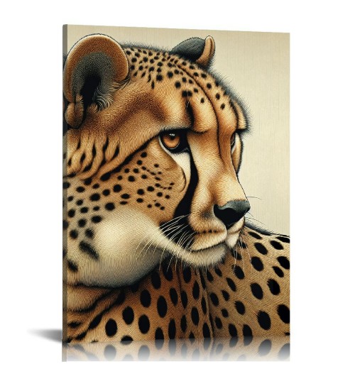 QKZF Canvas Prints Wildlife Animal Wall Art Pictures Artwork for Bathroom Bedroom Office Living Room Paintings Decorations Ready to Hang