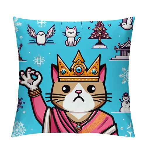 PHYHOO Gifts for Girls Cat Gifts for Cute Cat Throw pillow Covers Fan Singer for pillow Covers for Sofa Bed