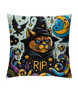 PHYHOO Cute Cat Throw pillow Covers Gifts Fan Singer Merch for Women Cat Mom pillow Covers for Home Office Couch Sofa Bed, Different Double Sides