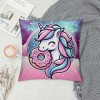 PHYHOO Unicorn pillow Cover Funny Cartoon Throw pillowcase for Couch Sofa Bed Bedroom Car Living Decor