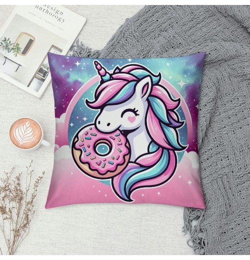 PHYHOO Unicorn pillow Cover Funny Cartoon Throw pillowcase for Couch Sofa Bed Bedroom Car Living Decor