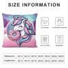 PHYHOO Unicorn pillow Cover Funny Cartoon Throw pillowcase for Couch Sofa Bed Bedroom Car Living Decor