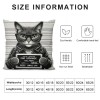 PHYHOO cat Sunglasses Holding Sign Soft Throw pillow Covers Cushion Cover Decor for Sofa Bed Cat Lover Gifts, Cat pillow Cover