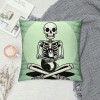 PHYHOO Skull and pillow Covers Hallowmas Thanksgiving Farmhouse Outdoor Throw pillowcase Sofa Decorative Cushion Case（Green）