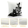 PHYHOO Gift，White Skull and pillow Covers Hallowmas Thanksgiving Farmhouse Outdoor Throw pillowcase Sofa Decorative Cushion Case