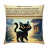 PHYHOO Funny Cat Gifts, Black Cat Mom Gifts, , Cat Gifts for , Cat Gifts for Women, Throw pillowcase Flannel Sofa Couch Decorative Cushion Case