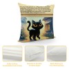 PHYHOO Funny Cat Gifts, Black Cat Mom Gifts, , Cat Gifts for , Cat Gifts for Women, Throw pillowcase Flannel Sofa Couch Decorative Cushion Case