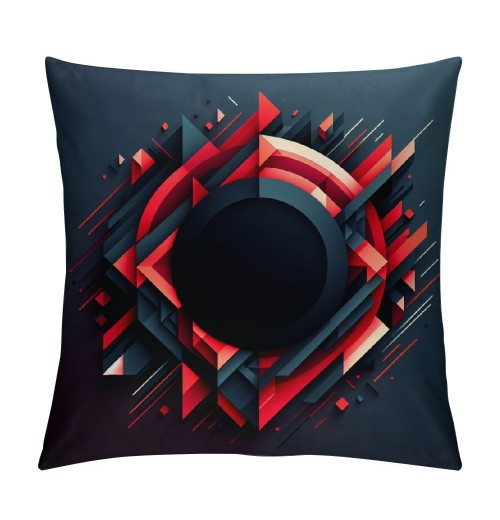 PHYHOO Short Plush pillow Covers,Red and Black Abstract Background Double-Sided Print Square Cushion Cases for Sofa Bedroom Car Decorative