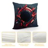 PHYHOO Short Plush pillow Covers,Red and Black Abstract Background Double-Sided Print Square Cushion Cases for Sofa Bedroom Car Decorative