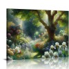 QKZF Canvas Wall Art Living Room Decor, Vintage landscape Painting Wall Art Small Artwork Farmhouse Bedroom Bathroom Decor