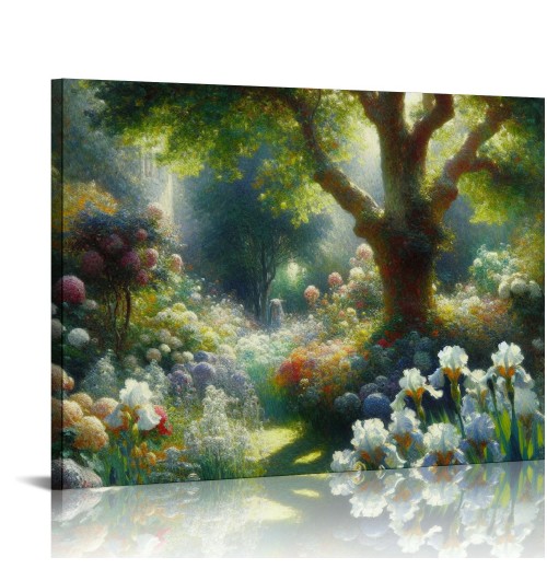 QKZF Canvas Wall Art Living Room Decor, Vintage landscape Painting Wall Art Small Artwork Farmhouse Bedroom Bathroom Decor