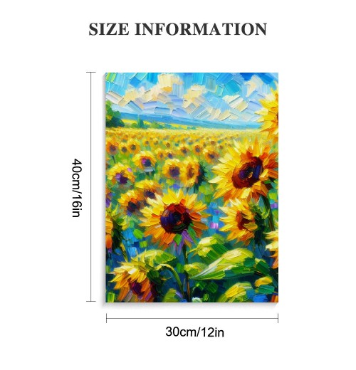 QKZF Canvas Print Wall Art Decor,Happy Sunflower Wall Art Print, Print Wall Decor, Suitable For Office Study Wall Decoration