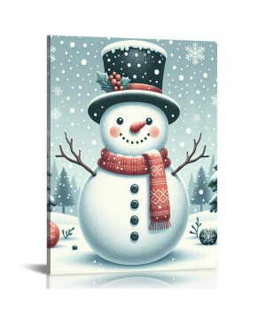 QKZF Canvas Print Wall Art Decor,Snowman In The Snow Wall Art Print, Print Wall Decor, Suitable For Office Study Wall Decoration