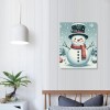 QKZF Canvas Print Wall Art Decor,Snowman In The Snow Wall Art Print, Print Wall Decor, Suitable For Office Study Wall Decoration