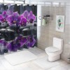 Shangniulu Printed Shower Curtain, Flowers Close-Up Image Tarp Shower Curtain With Hooks