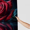 Shangniulu Modern Style Printed Shower Curtain, Bright Red Rose Bathroom Decorative Shower Curtain, Modern Tarp Shower Curtain With Hooks