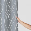 Shangniulu Light Gray Shower Curtain for Bathroom with Hooks,Without Odor Polyester Fiber Material,White Stripe Bathroom Decorative Shower Curtains Water Repellent Washable