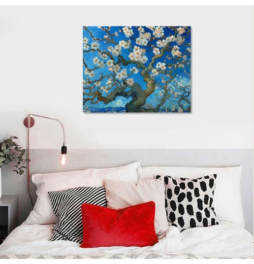 QKZF Modern Floral Giclee Canvas Prints Oil Paintings Flowers Pictures on Canvas Wall Art Ready to Hang for Bedroom Home Decorations