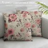 PHYHOO Throw pillows Covers Daisy Throw pillow Cover Outdoor Decorative Linen Farmhouse Decor Cushion Covers for Home Sofa Bed Couch 18X18Inch