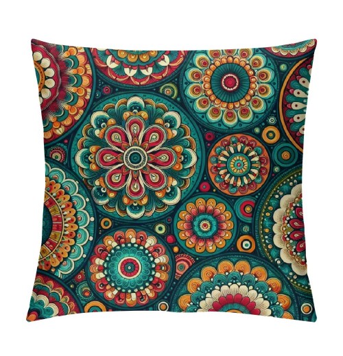 PHYHOO Short Plush pillow Covers Fashion Printed Square pillow Case for Bedroom, Sofa, Car Decoration Both Sides(Heronsbill Turquoise Green)