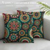 PHYHOO Short Plush pillow Covers Fashion Printed Square pillow Case for Bedroom, Sofa, Car Decoration Both Sides(Heronsbill Turquoise Green)