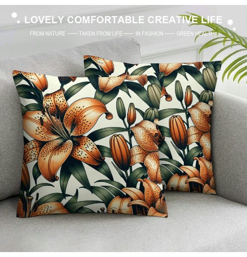 PHYHOO Short Plush pillow Covers, Throw pillow Covers, Decorative Square pillows for Garden Home Patio Sofa Couch Bedroom Living Room