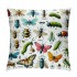 PHYHOO Short Plush pillow Covers,Cartoon Insects Double-Sided Print Square Cushion Cases for Sofa Bedroom Car Decorative