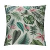 PHYHOO Short Plush pillow Covers Plants Leaves Square pillow Case for Bedroom, Sofa, Car Decoration Both Sides (Plants)