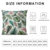 PHYHOO Short Plush pillow Covers Plants Leaves Square pillow Case for Bedroom, Sofa, Car Decoration Both Sides (Plants)