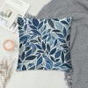 PHYHOO Short Plush pillow Covers Fashion Blue and Grey Printed Square pillow Case for Bedroom, Sofa, Car Decoration Both Sides