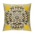 PHYHOO Short Plush pillow Covers Yellow and White Mandala Square pillow Case for Bedroom, Sofa, Car Decoration Both Sides