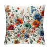 PHYHOO Short Plush pillow Covers Colorful Floral Square pillow Case for Bedroom, Sofa, Car Decoration Both Sides