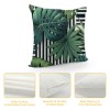 PHYHOO Short Plush pillow Covers Tropical Palm Tree Leaves Square pillow Case for Bedroom, Sofa, Car Decoration Both Sides