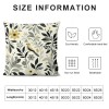 PHYHOO Short Plush pillow Covers Nature Plant Flower Botanical Branch Square pillow Case for Bedroom, Sofa, Car Decoration Both Sides