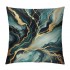 PHYHOO Short Plush pillow Covers Golden Green Marble Pattern Square pillow Case for Bedroom, Sofa, Car Decoration Both Sides