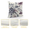 PHYHOO Rural Floral Short Plush pillow Covers Ink Leaves Square pillow Case for Bedroom, Sofa, Car Decoration Both Sides