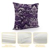 PHYHOO Short Plush pillow Covers Vintage Floral Square pillow Case for Bedroom, Sofa, Car Decoration Both Sides, Purple