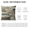 PHYHOO Short Plush pillow Covers Vintage Farm Wood Board Square pillow Case for Bedroom, Sofa, Car Decoration Both Sides