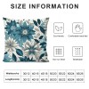 PHYHOO Short Plush pillow Covers Blue Flower Square pillow Case for Bedroom, Sofa, Car Decoration Both Sides