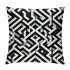 PHYHOO Short Plush pillow Covers White and Black Style Geometric Square pillow Case for Bedroom, Sofa, Car Decoration Both Sides