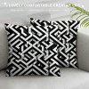 PHYHOO Short Plush pillow Covers White and Black Style Geometric Square pillow Case for Bedroom, Sofa, Car Decoration Both Sides