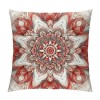 PHYHOO Short Plush pillow Covers Red Pink Flower Square pillow Case for Bedroom, Sofa, Car Decoration Both Sides