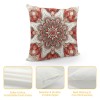 PHYHOO Short Plush pillow Covers Red Pink Flower Square pillow Case for Bedroom, Sofa, Car Decoration Both Sides