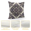 PHYHOO Short Plush pillow Covers Vintage Floral Square pillow Case for Bedroom, Sofa, Car Decoration Both Sides, Grey Purple