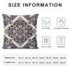 PHYHOO Short Plush pillow Covers Vintage Floral Square pillow Case for Bedroom, Sofa, Car Decoration Both Sides, Grey Purple