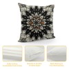 PHYHOO Short Plush pillow Covers Black Orange Flower Square pillow Case for Bedroom, Sofa, Car Decoration Both Sides