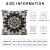 PHYHOO Short Plush pillow Covers Black Orange Flower Square pillow Case for Bedroom, Sofa, Car Decoration Both Sides