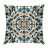 PHYHOO Short Plush pillow Covers Orange Mandala Square pillow Case for Bedroom, Sofa, Car Decoration Both Sides